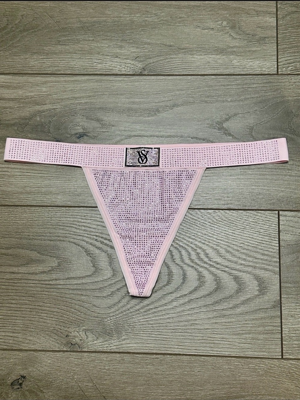 Victoria's Secret Shine Cotton V String Pink Panty Size Medium - Picture 2 of 10